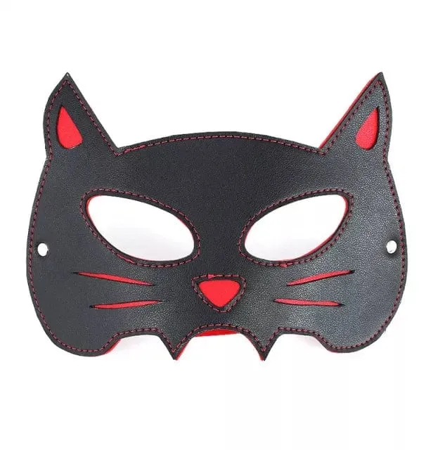 0256DL      Black Cat Domme Cosplay Mask