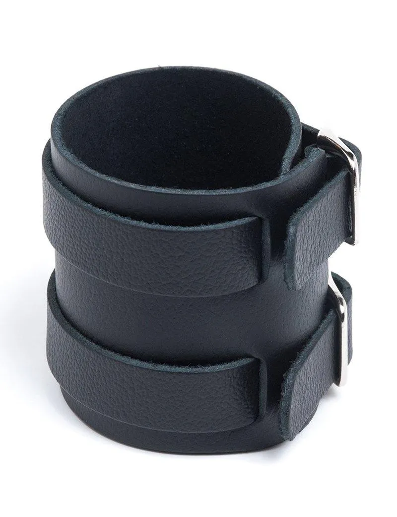 2-Strap Leather Wrist Band