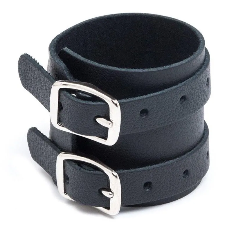 2-Strap Leather Wrist Band