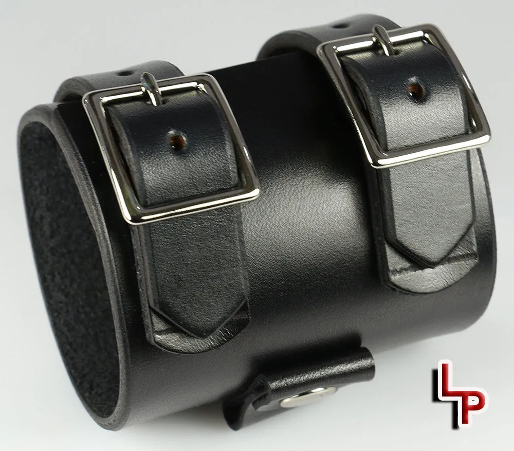 3 Inch Wide Plain Buckling Watch Cuff