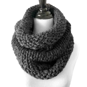 (30% Off) Cowl Large - Tapered Neckwarmer in Charcoal Gray Heather by Nickichicki