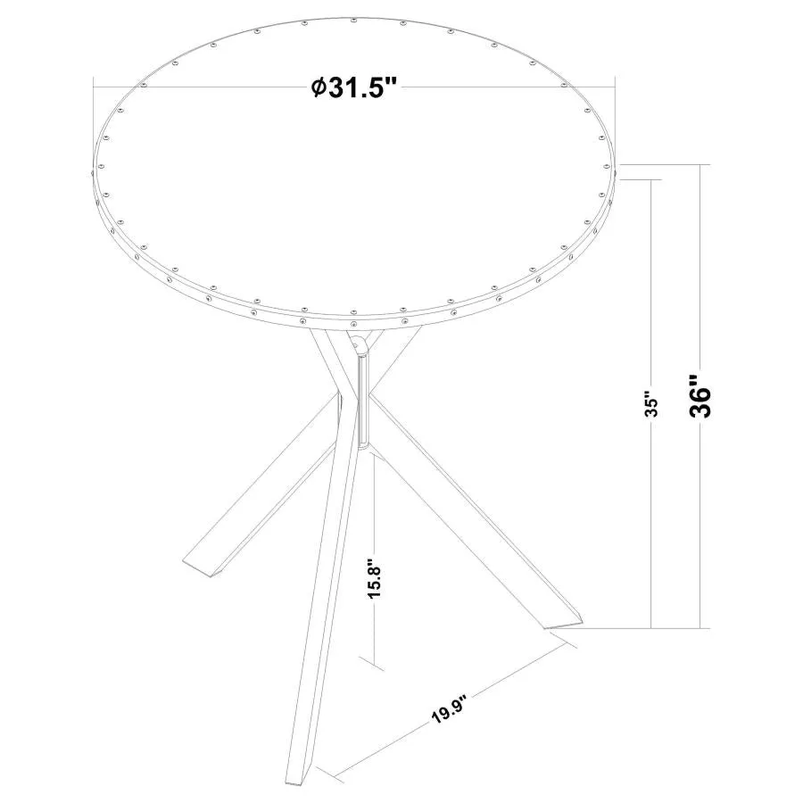 32" Chamber Steel Bar Table