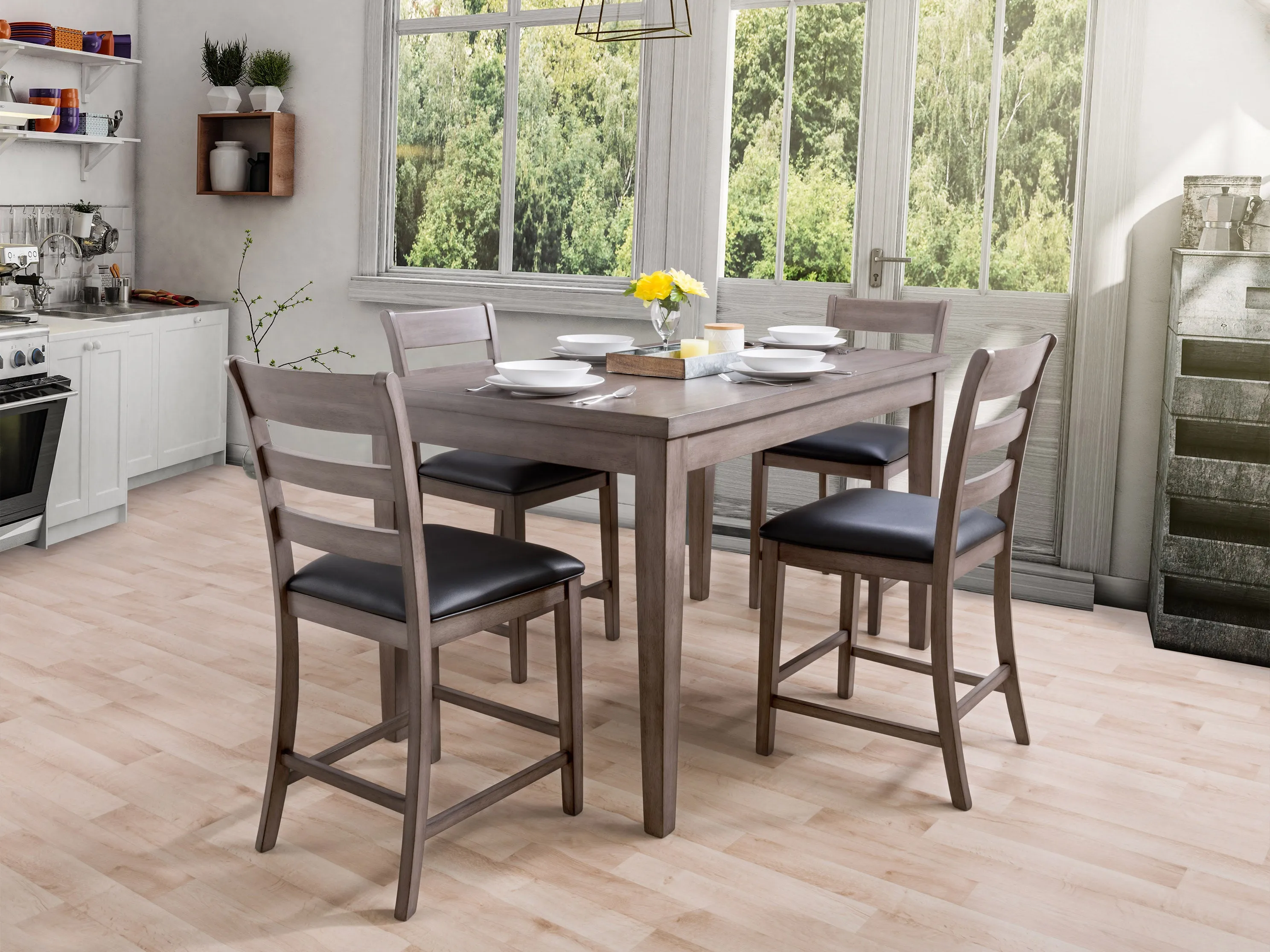 5 Piece Counter Height Dining Set