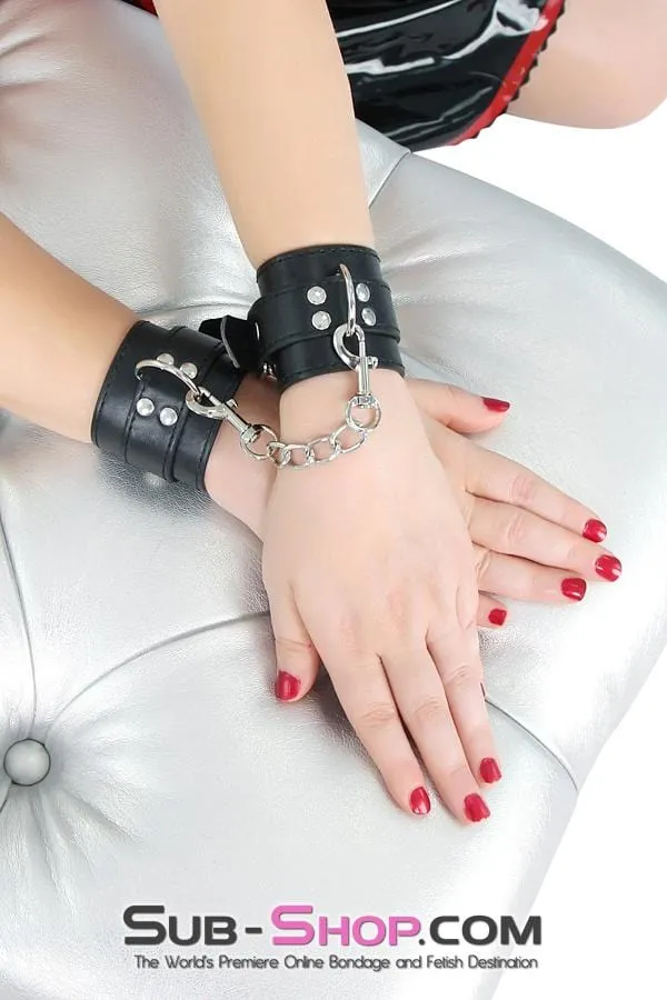 8989DL      Basic Instinct Leatherette Wrist Cuffs