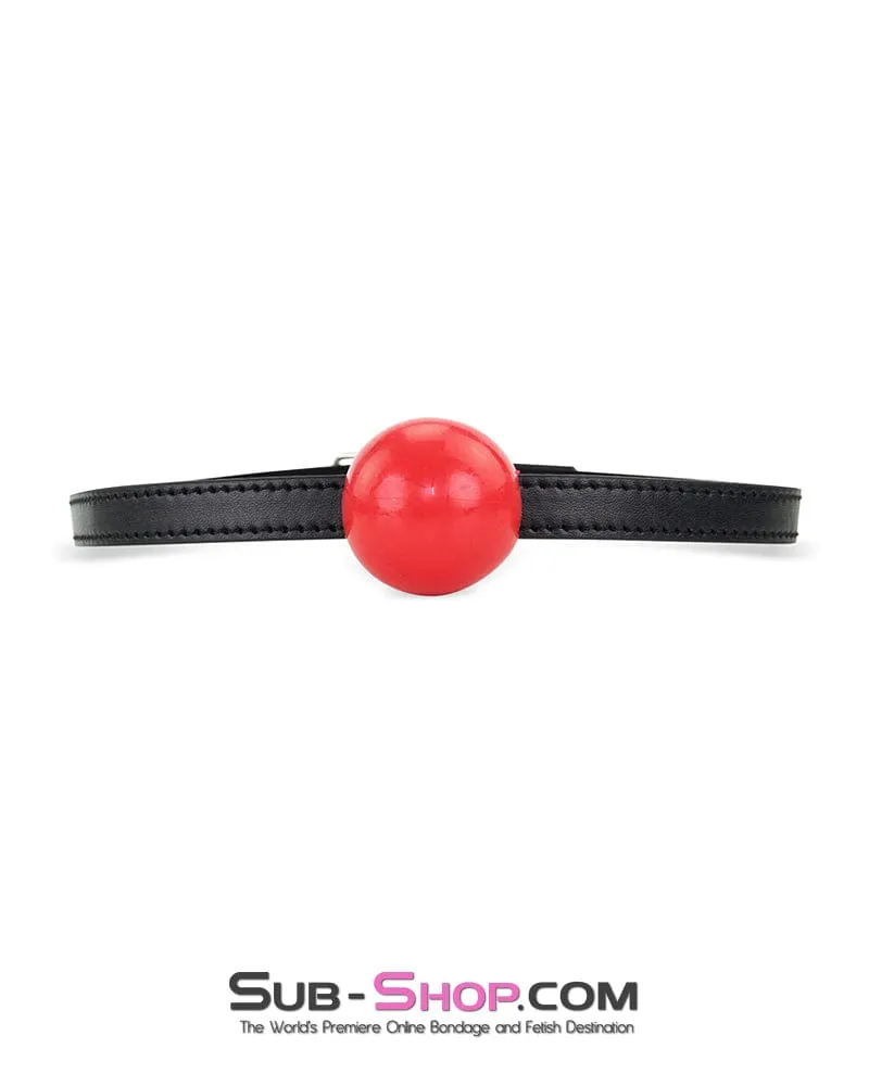 8998DL      Bondage Basics Red Rubber Classic Ball Gag - MEGA Deal