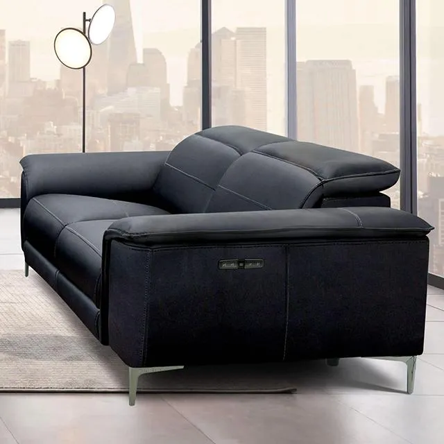 ASCONA Power Loveseat, Black