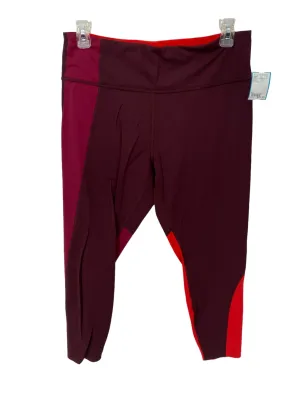 Athleta Misses Size XL Burgundy Multi Athleisure Leggings