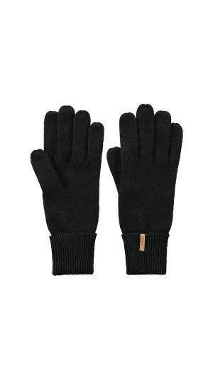 Barts - Fine Knitted Gloves - Black - Large