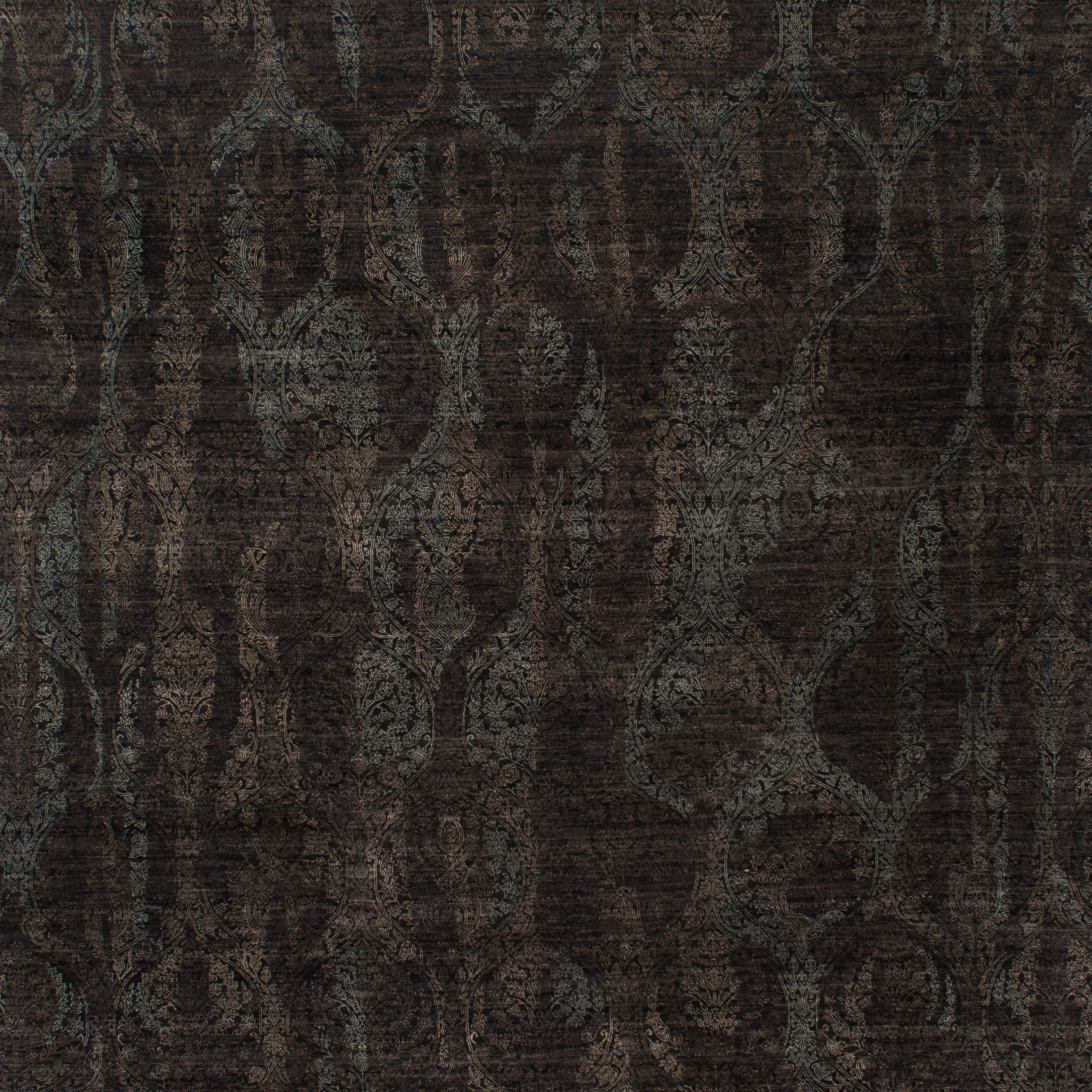 Black Modern Wool Rug - 11'10" x 15'4"