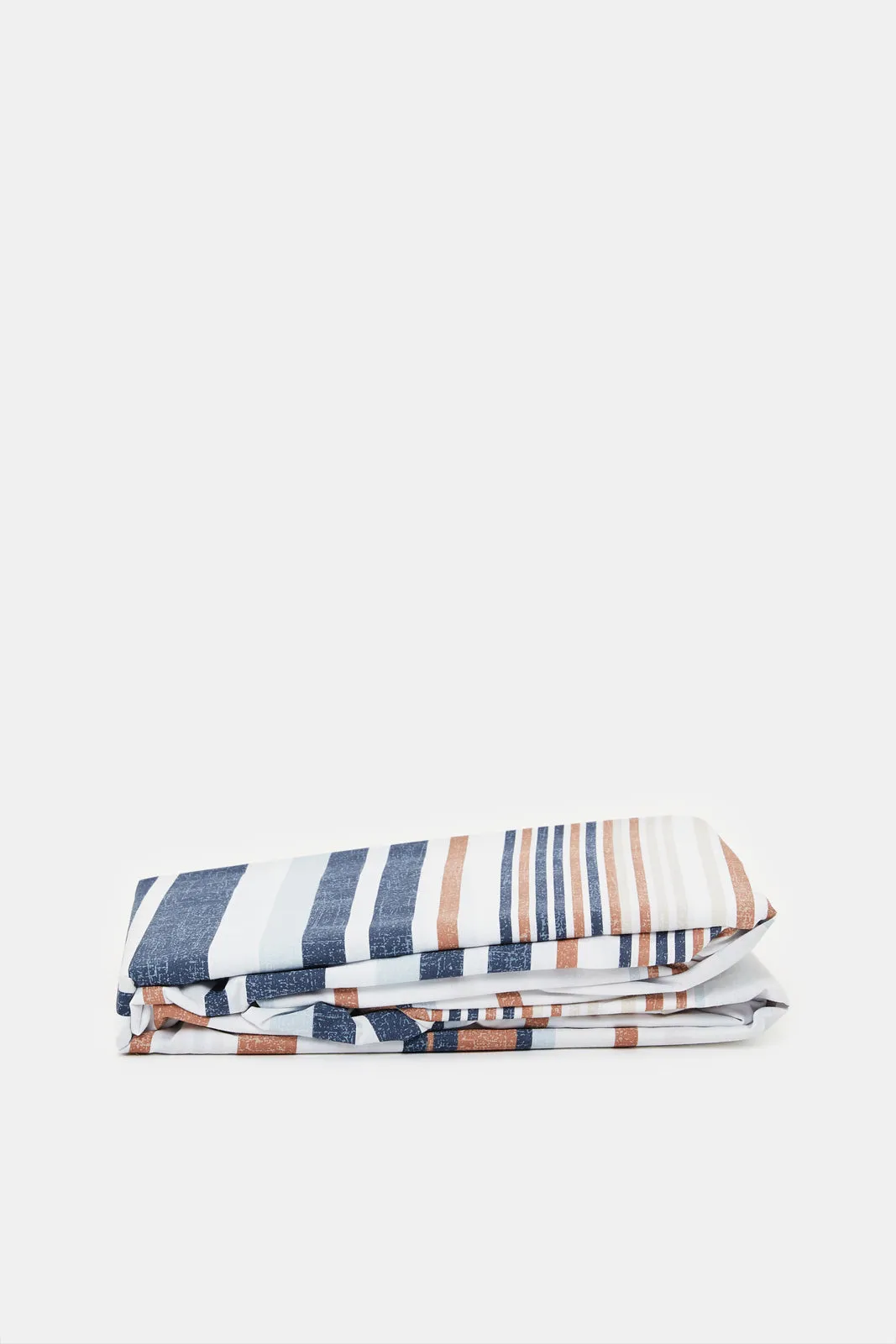 Blue Stripe Printed Fitted Sheet 
(Single Size)