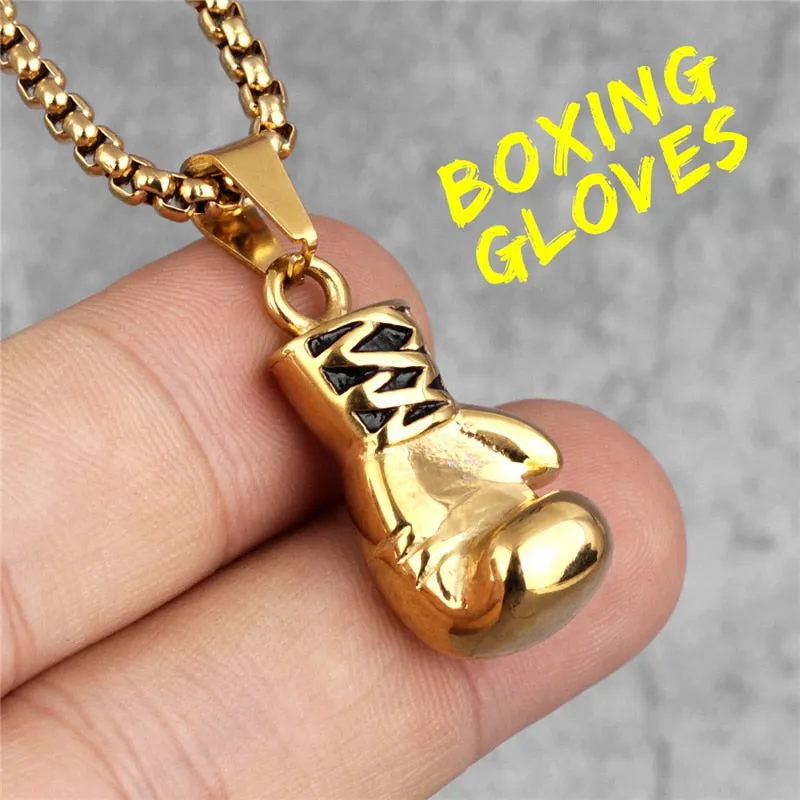 Boxing Glove Pendant Necklace