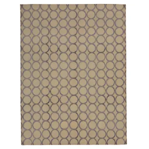 Brown & Purple Modern Wool Rug - 8'3" x 10'2"