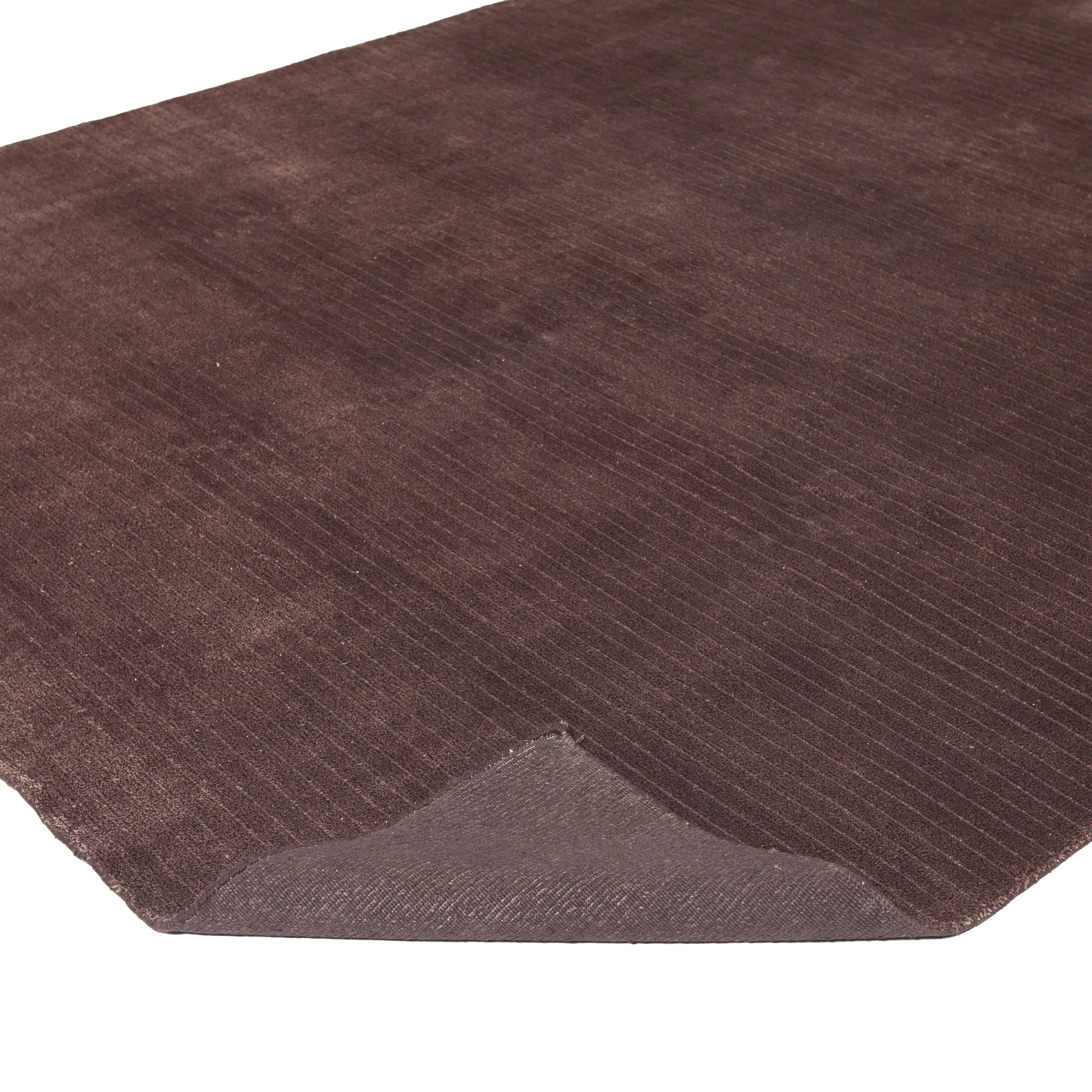 Brown Textured Wool Blend Rug - 8' x 10'