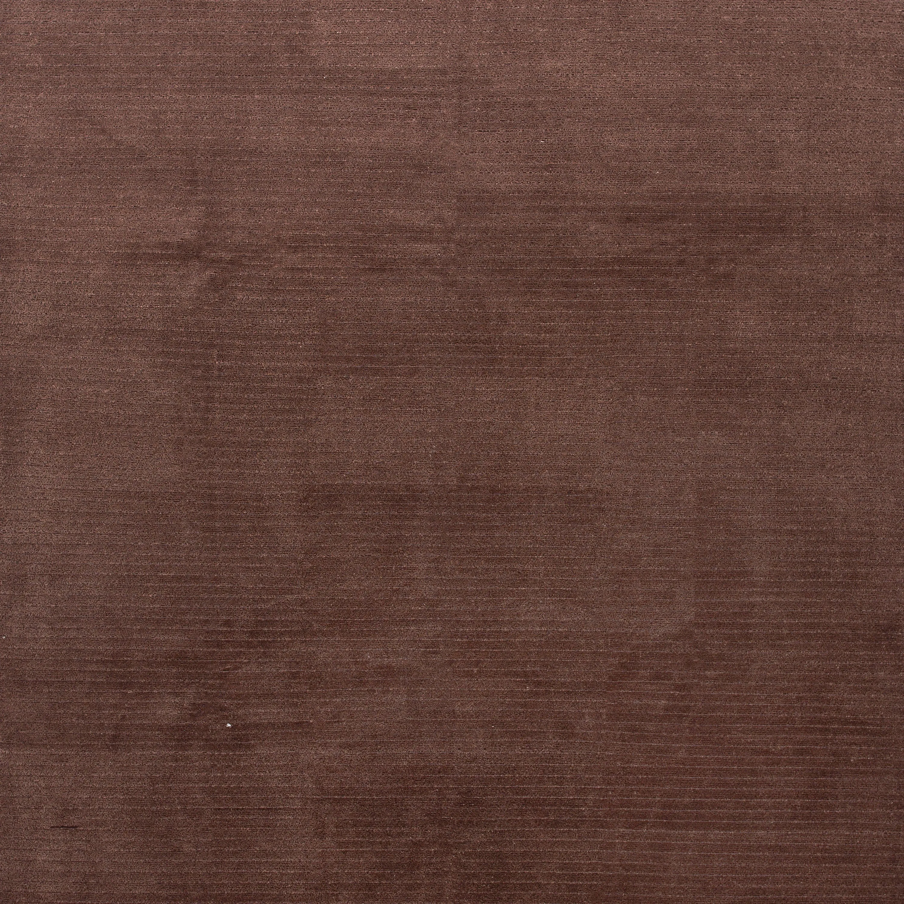 Brown Textured Wool Blend Rug - 8' x 10'