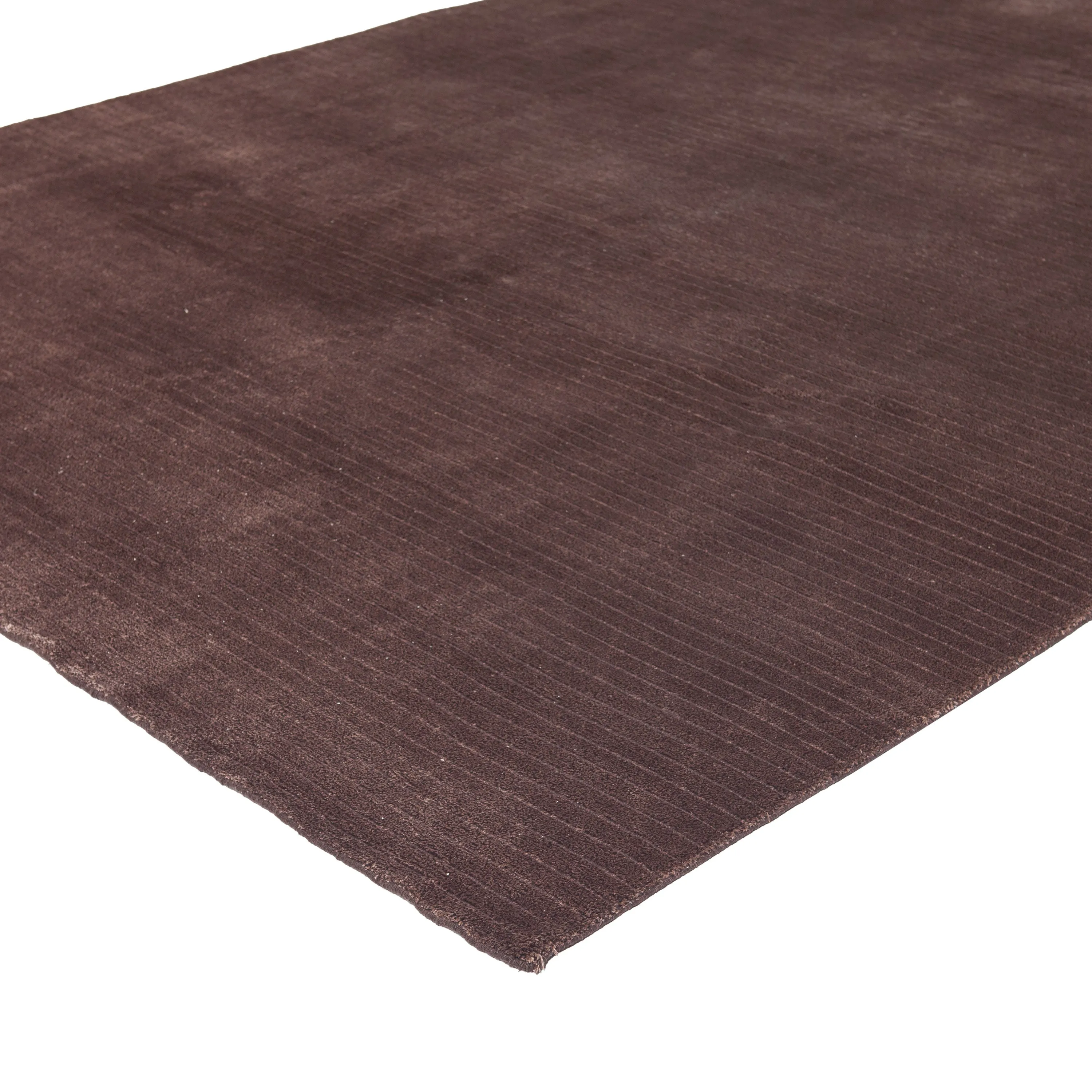 Brown Textured Wool Blend Rug - 8' x 10'