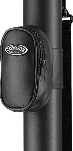 Casemaster Q-Vault Supreme Billiard/Pool Cue Hard Case, Holds 1 Complete 2-Piece Cue (1 Butt/1 Shaft), Black