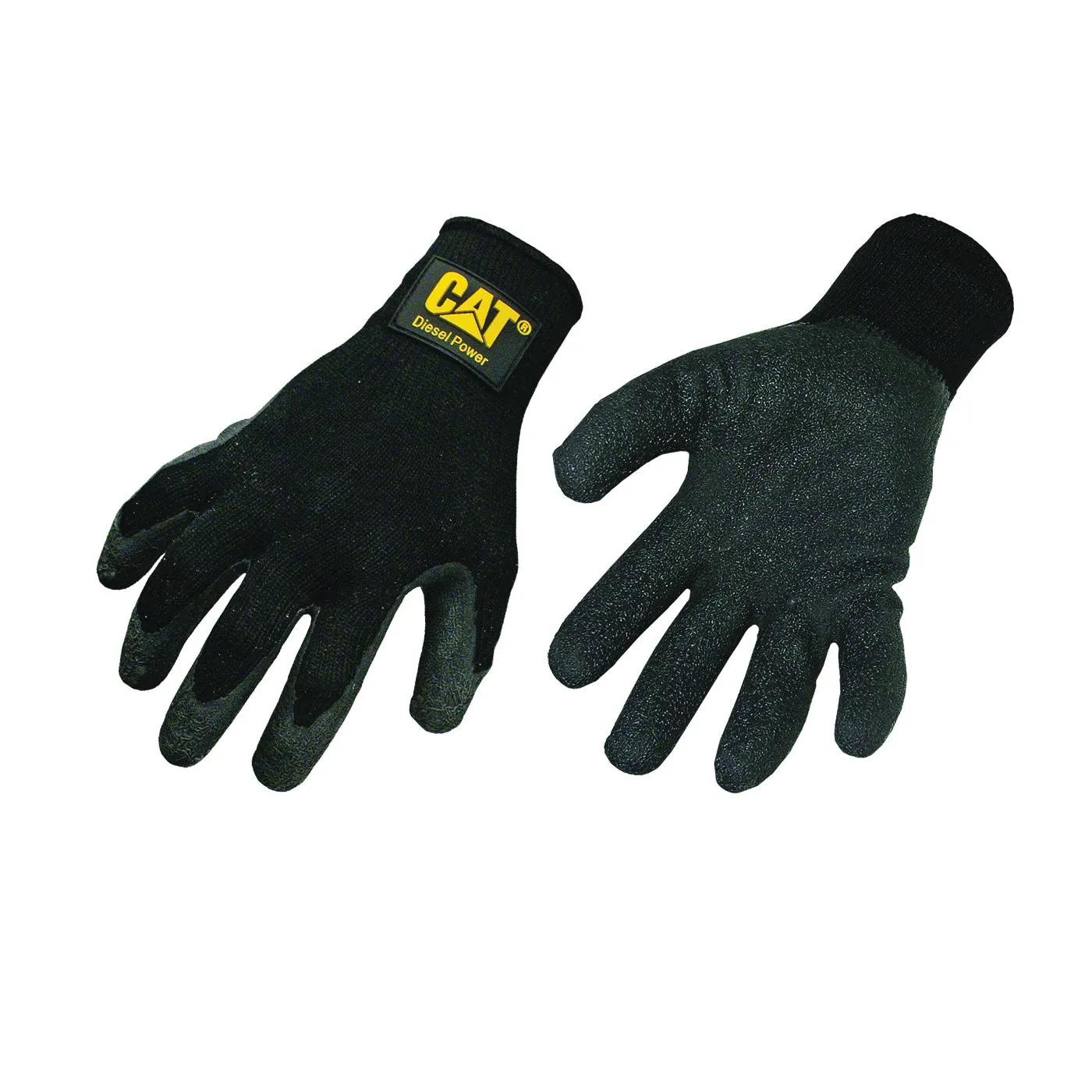 Cat CAT017400J Protective Gloves, Jumbo, Knit Wrist Cuff, Cotton/Polyester Glove, Black