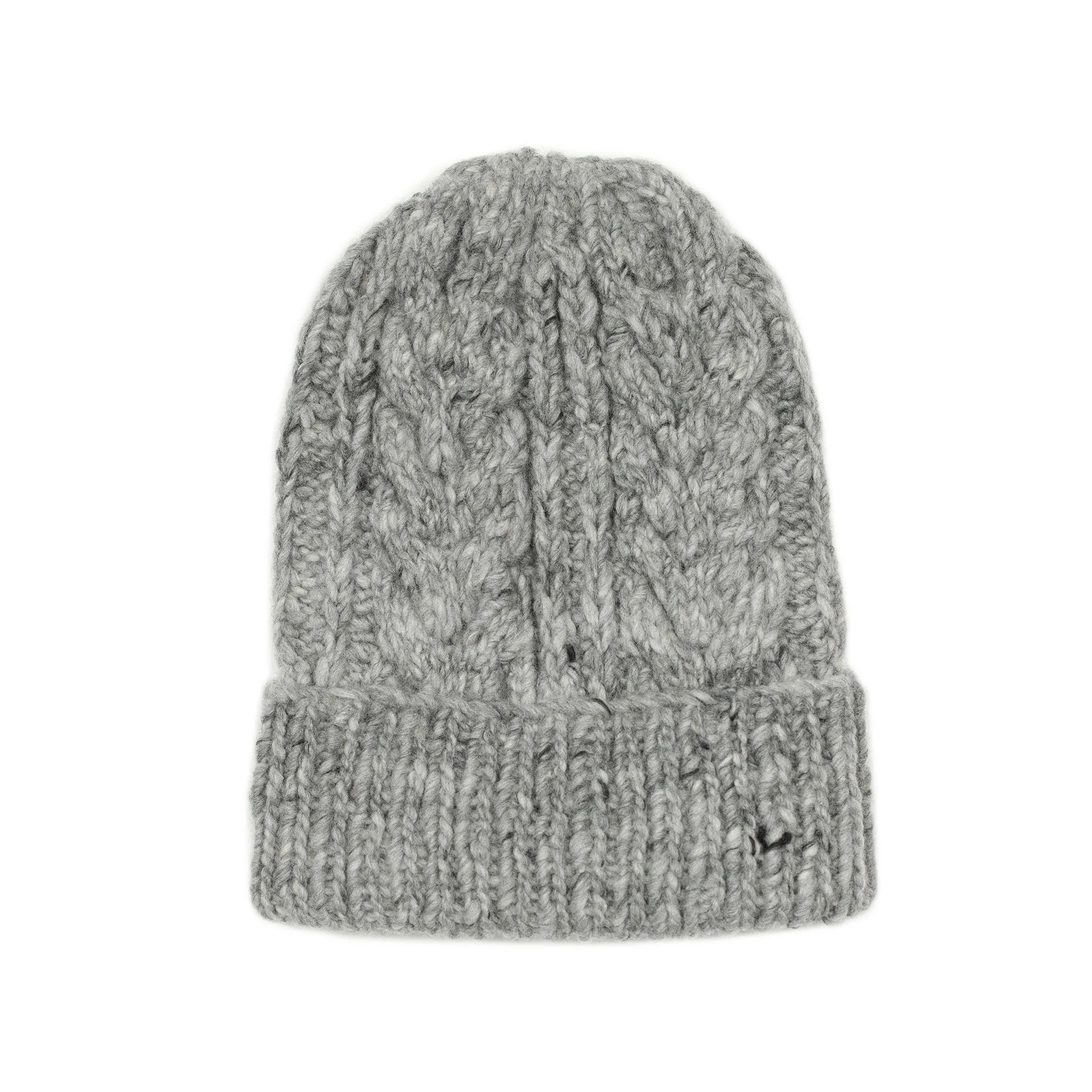 Chamula handknit fisherman hat in pearl grey merino wool (restock)