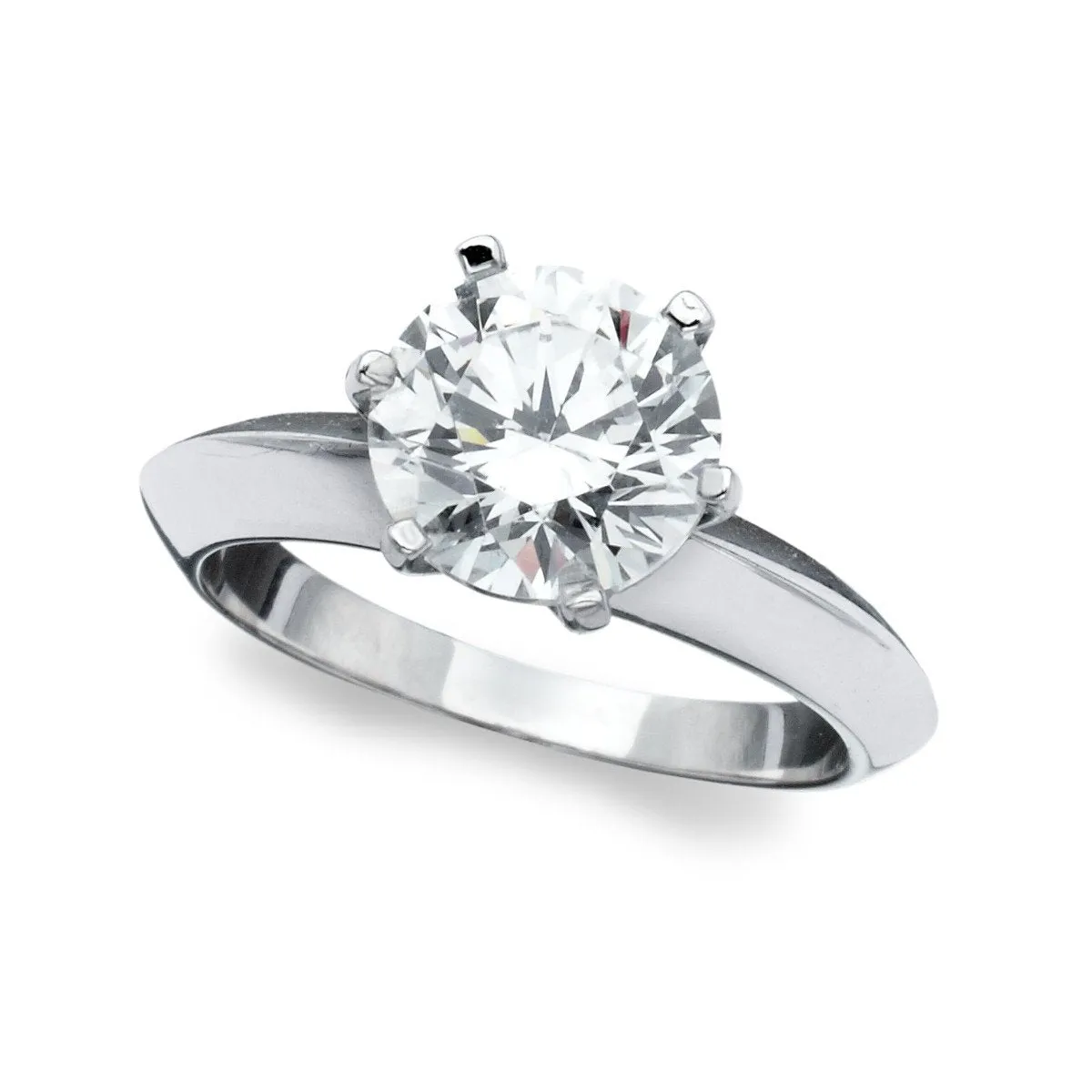 Classic Brilliant Solitaire Ring Finished in Pure Platinum