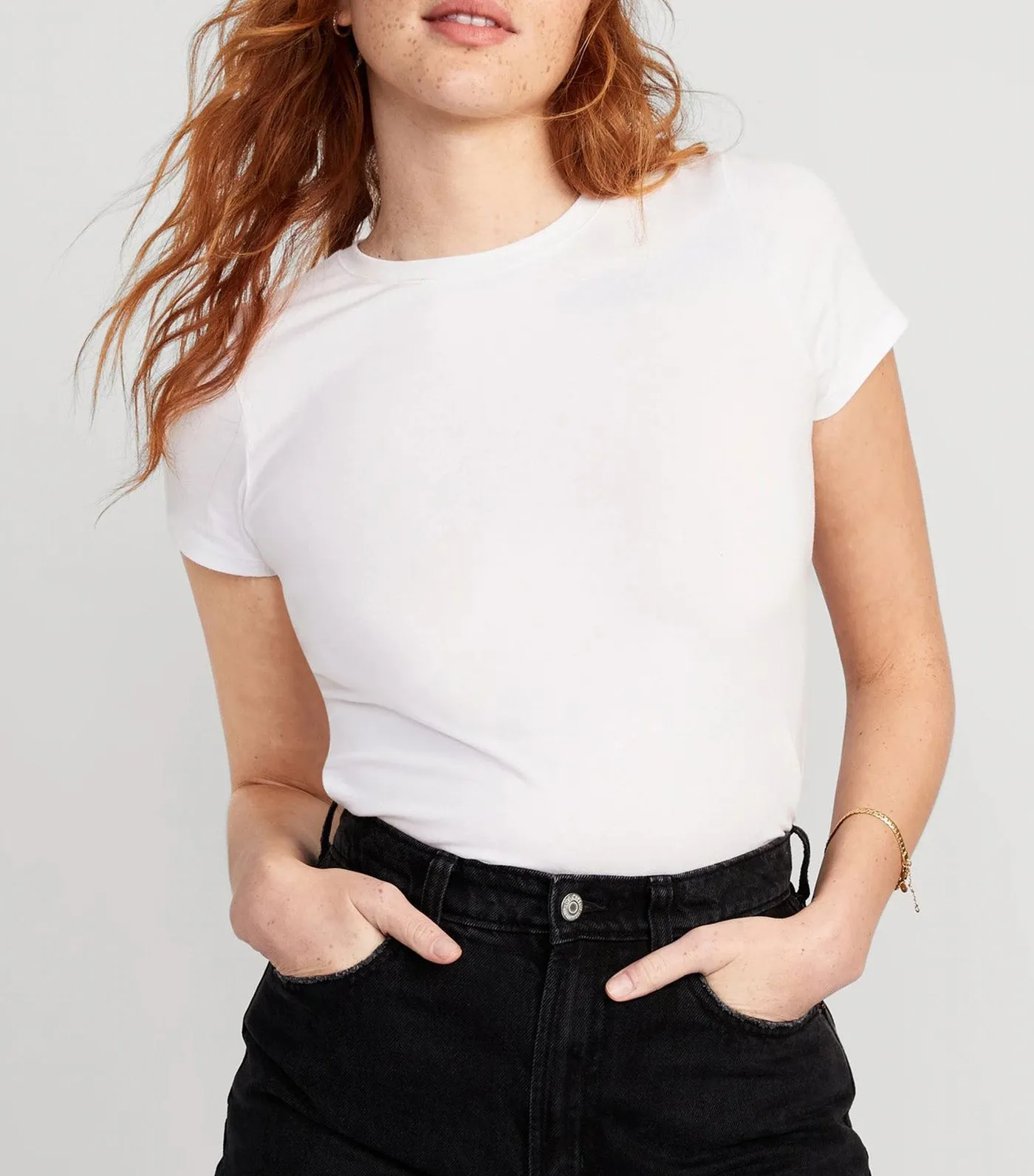 Cropped Slim-Fit T-Shirt For Women Calla Lily 451