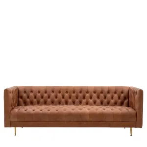 Darla Sofa – Brown Leather