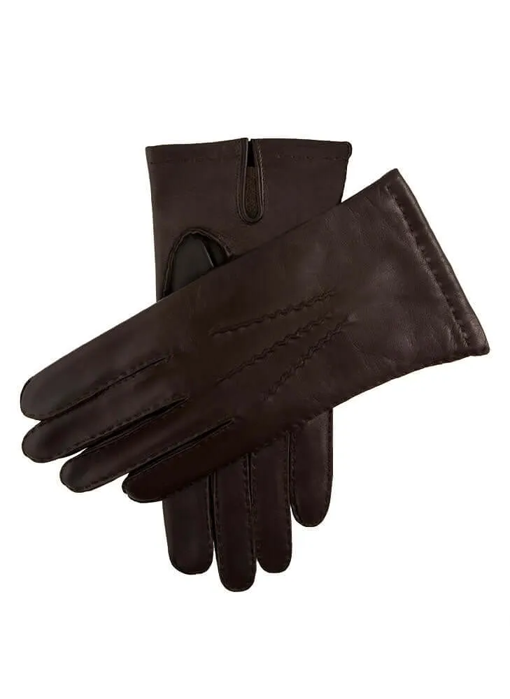 DENTS Mens Chelsea Cashmere Lined Leather Gloves Warm Classic Winter - Brown