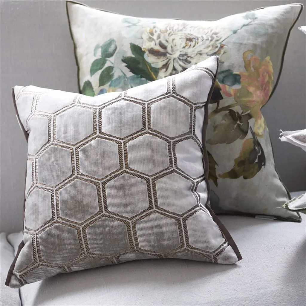 Designers Guild Manipur Oyster Decorative Pillow