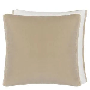 Designers Guild Varese Linen & Chalk Velvet Decorative Pillow