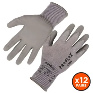 Ergodyne 10395 #7024 12-pair XL Gray ANSI A2 PU Coated CR Gloves