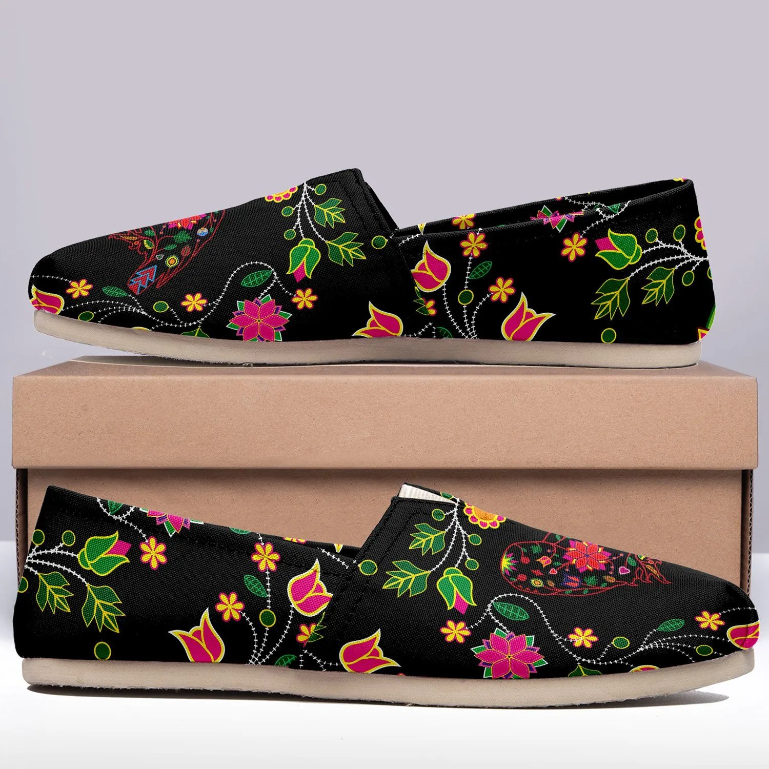 Floral Owl Slip On