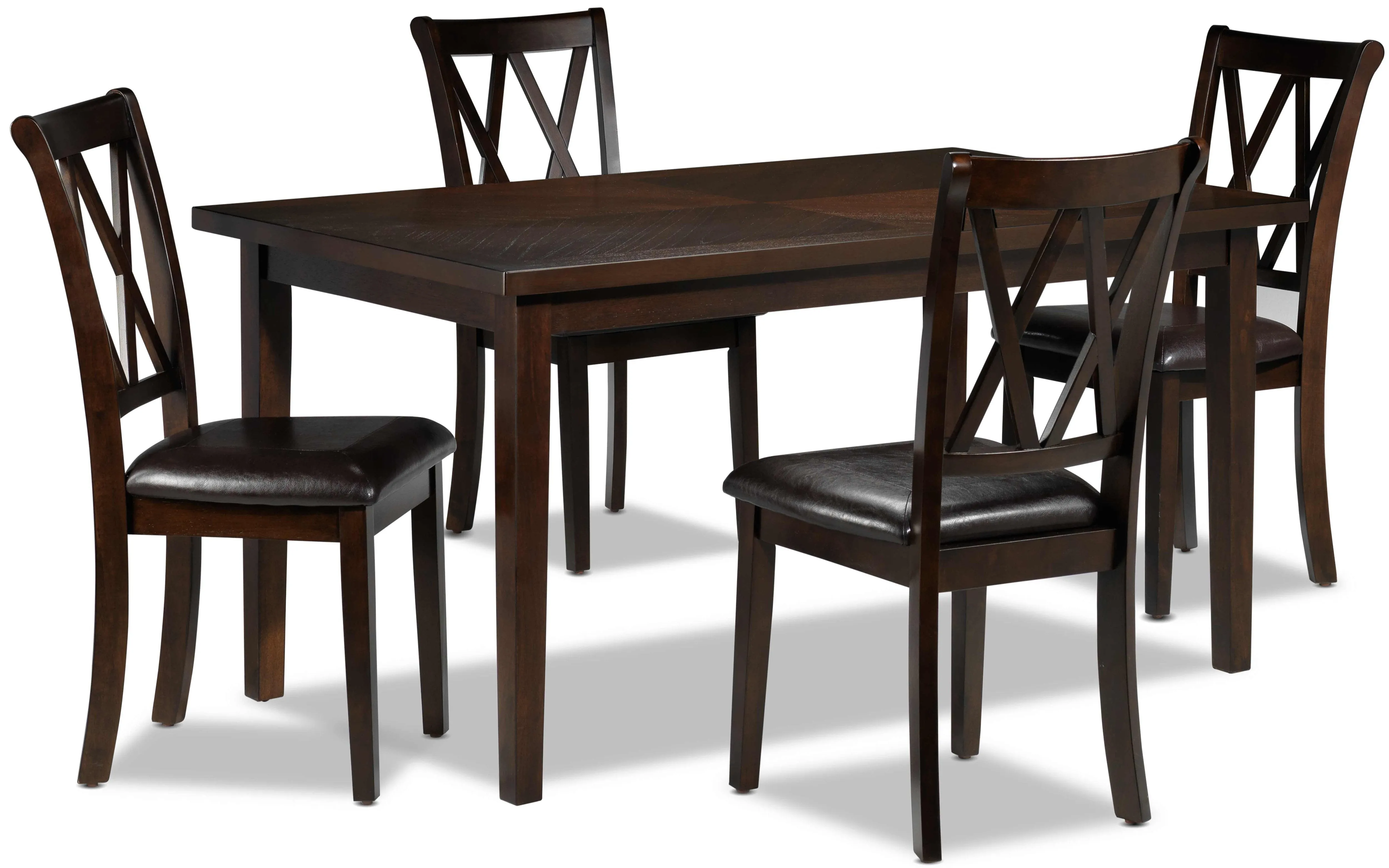 Gable 5-Piece Dinette Set - Dark Brown