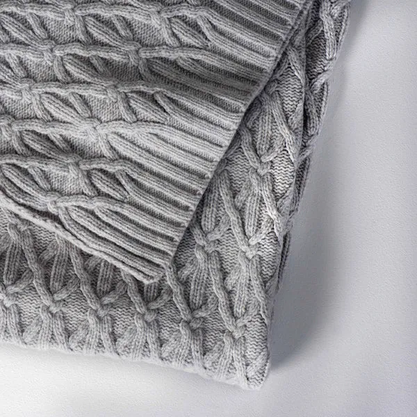 Garbo and Friends Knots Wool Blanket – Gray