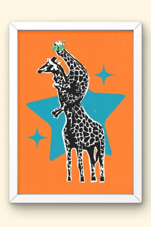 Giraffe-Topia Art Print - Star