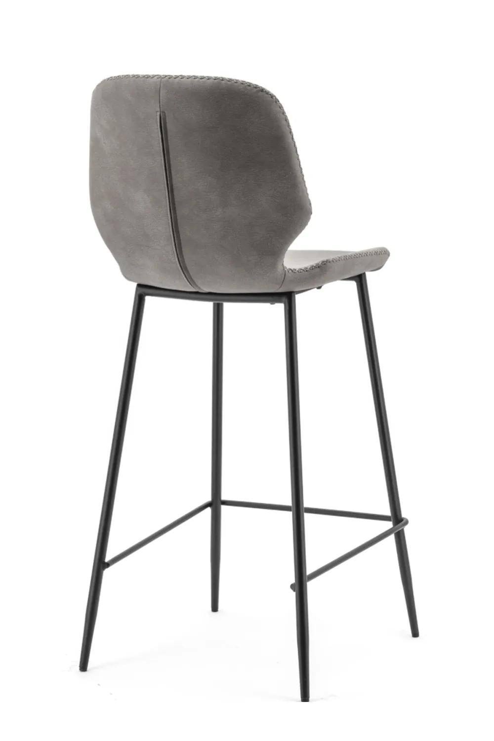 Gray Leather Barstools (2) | By-Boo Seashell