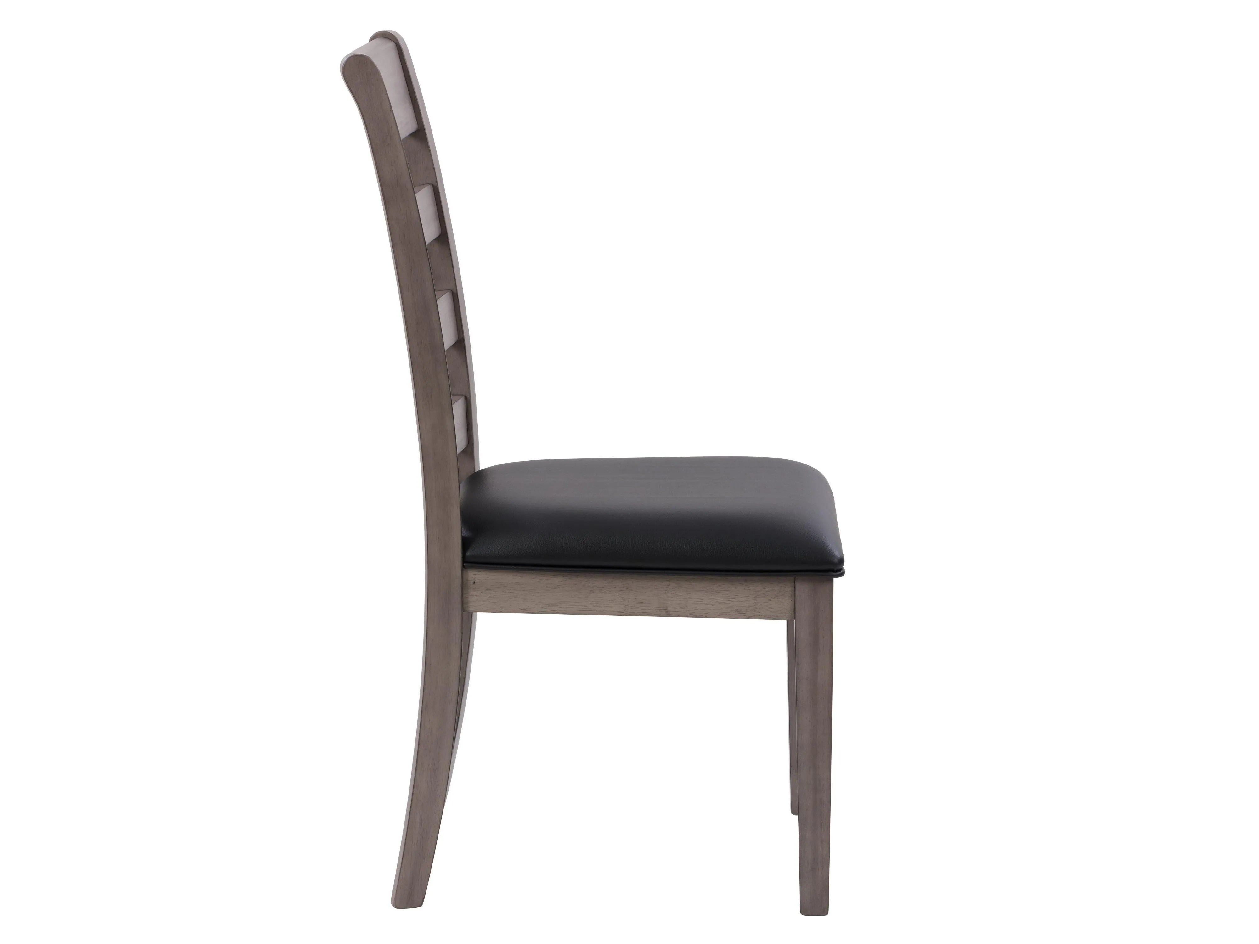 Grey Wood Dining Chairs, Set of 2