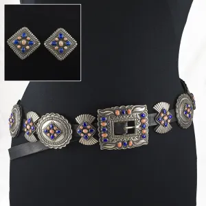 Hand Inlaid Concho Belt