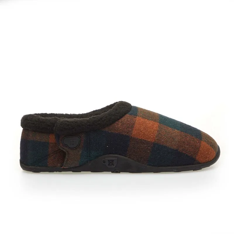 Harry - Navy Rust Check Men's Slippers