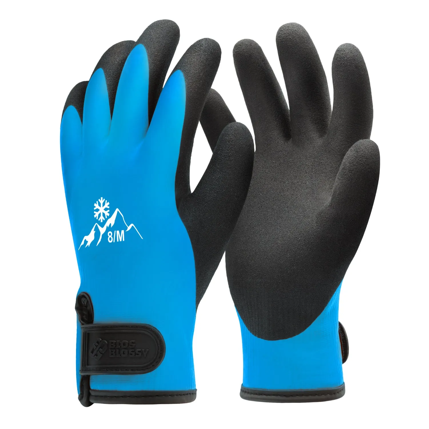 Heavy Duty Winter Gloves, Latex Fully Soaked, 100% Water Proof, Thermal Insulated Winter Dipped Gloves