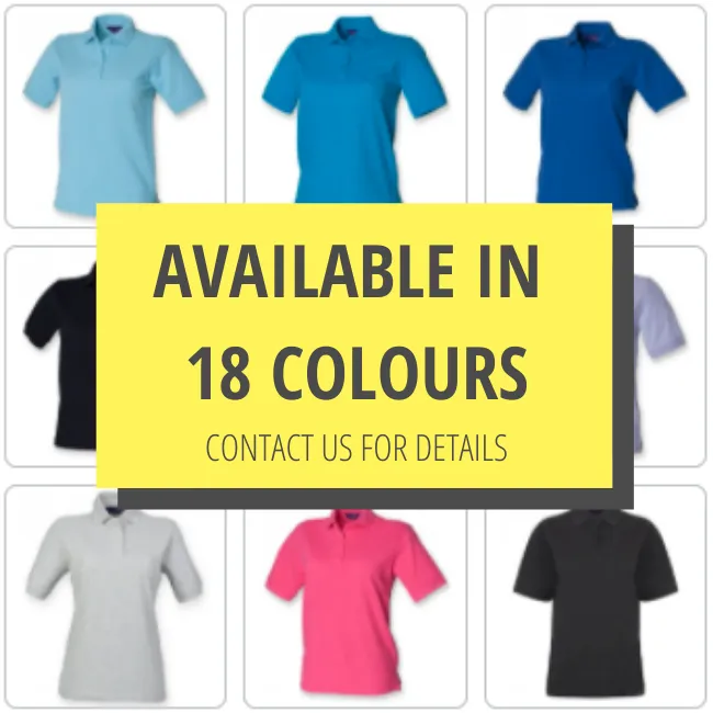 Henbury Ladies Poly/Cotton Piqué Polo Shirt