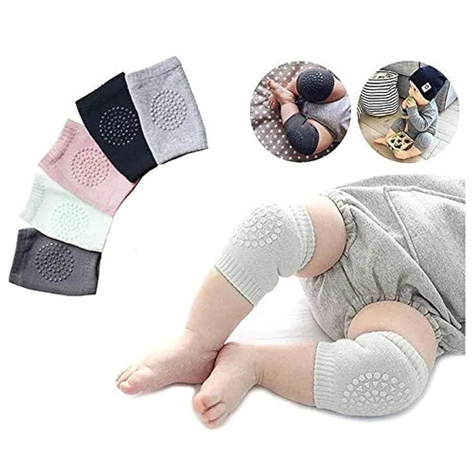 Importikaah Baby Knee Pads for Crawling - Anti-Slip Elastic Cotton (3 Pairs)