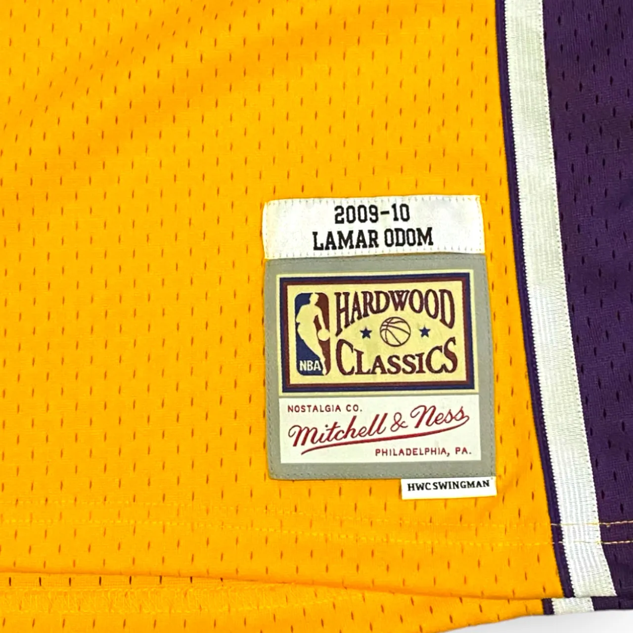 Lamar Odom 2008-2009 Los Angeles Lakers Home Mitchell & Ness Swingman Jersey - Yellow