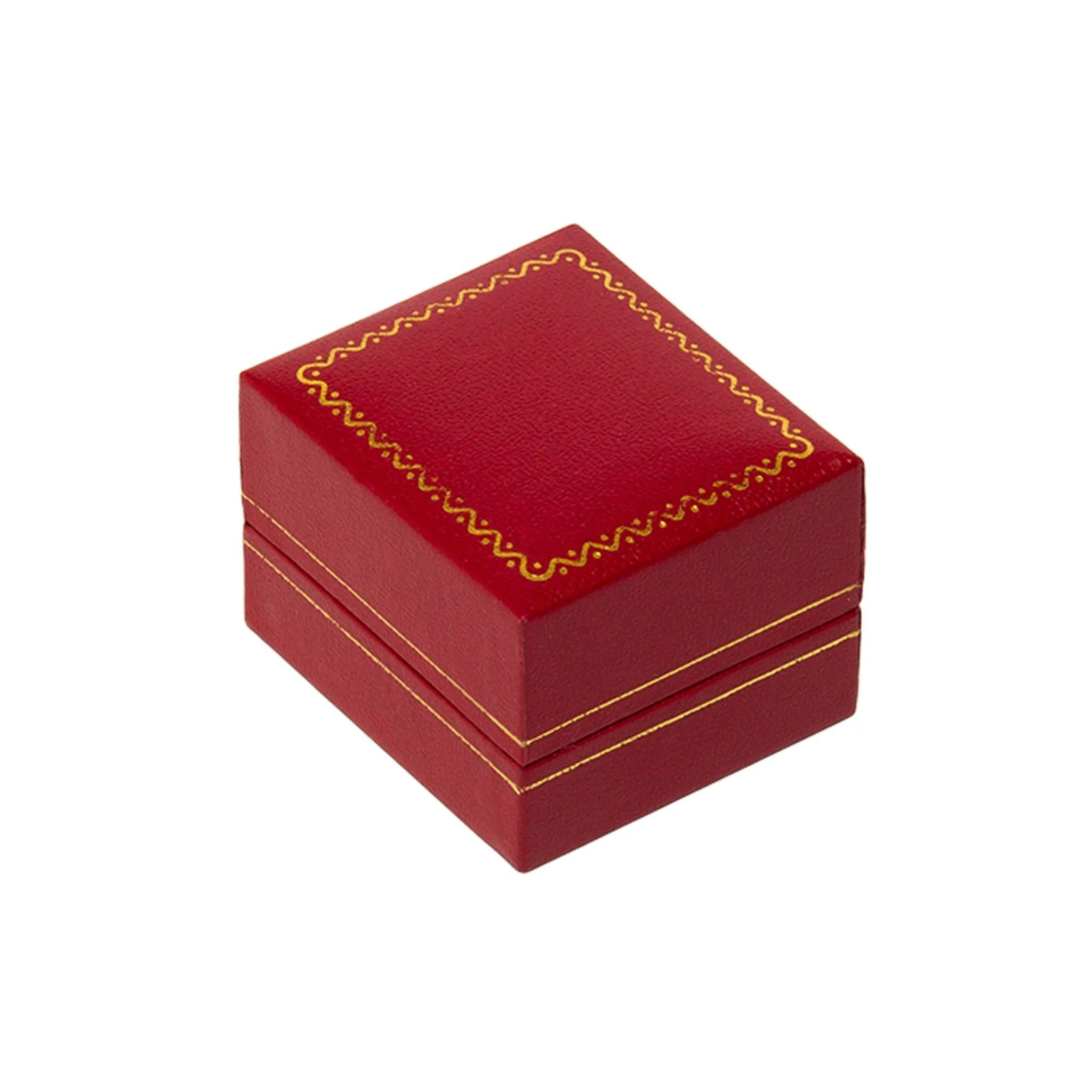 Leatherette Small Earring Box Red