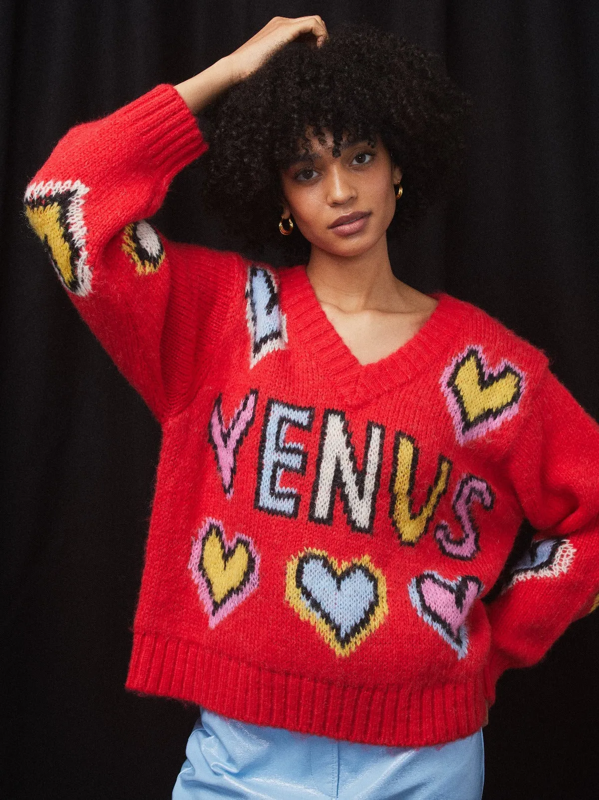 Linnea Venus Intarsia Knit Sweater