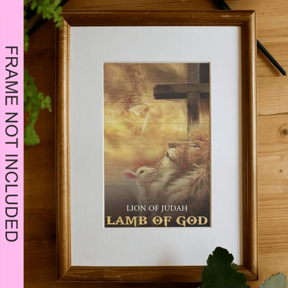 Lion Of Judah Lamb Of God Christian Fine Art Prints - Christian Wall Art Prints - Christian Artwork - Religious Wall Decor -Ciaocustom