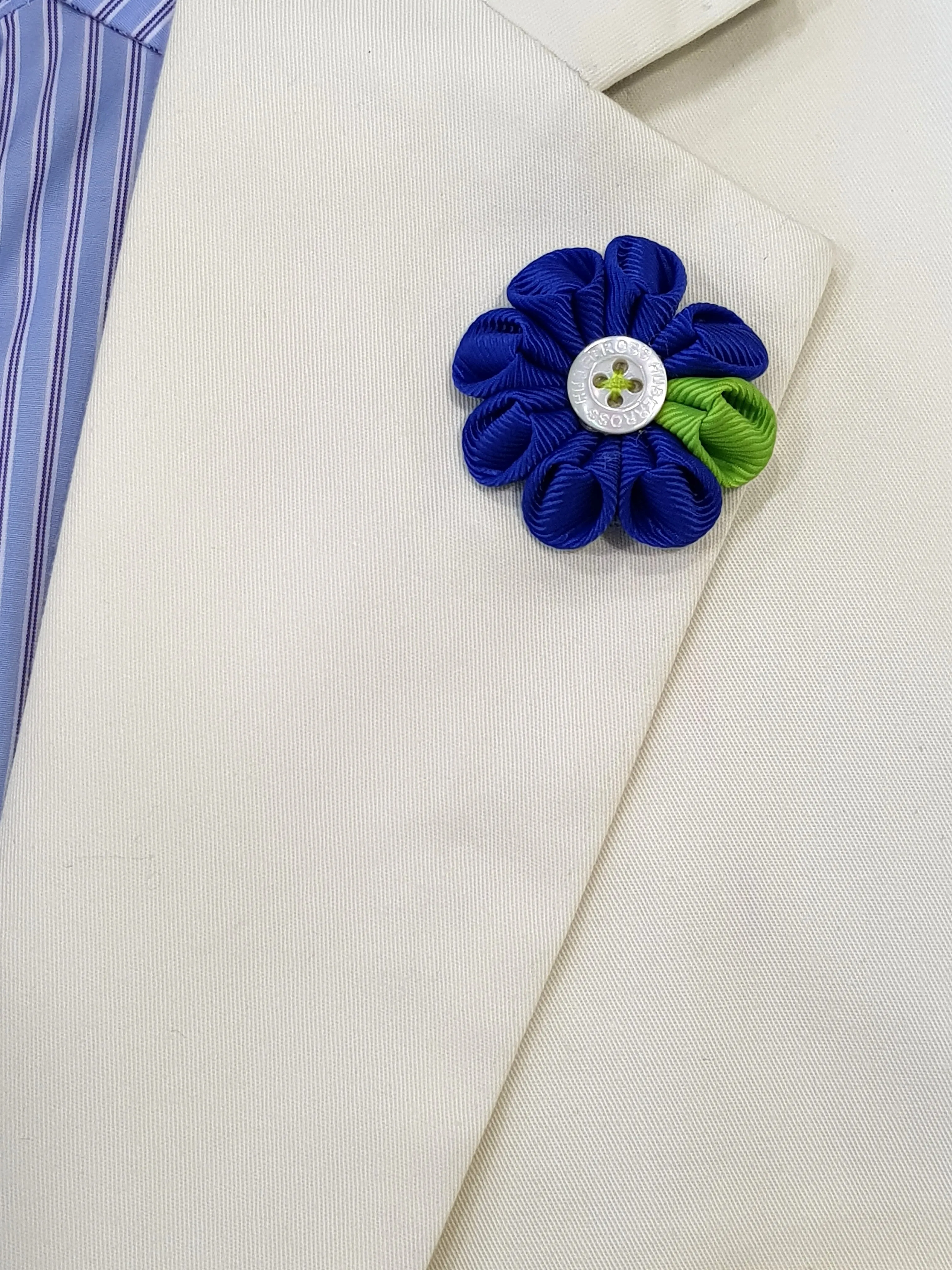 LP3 Blue Flower Lapel Pin