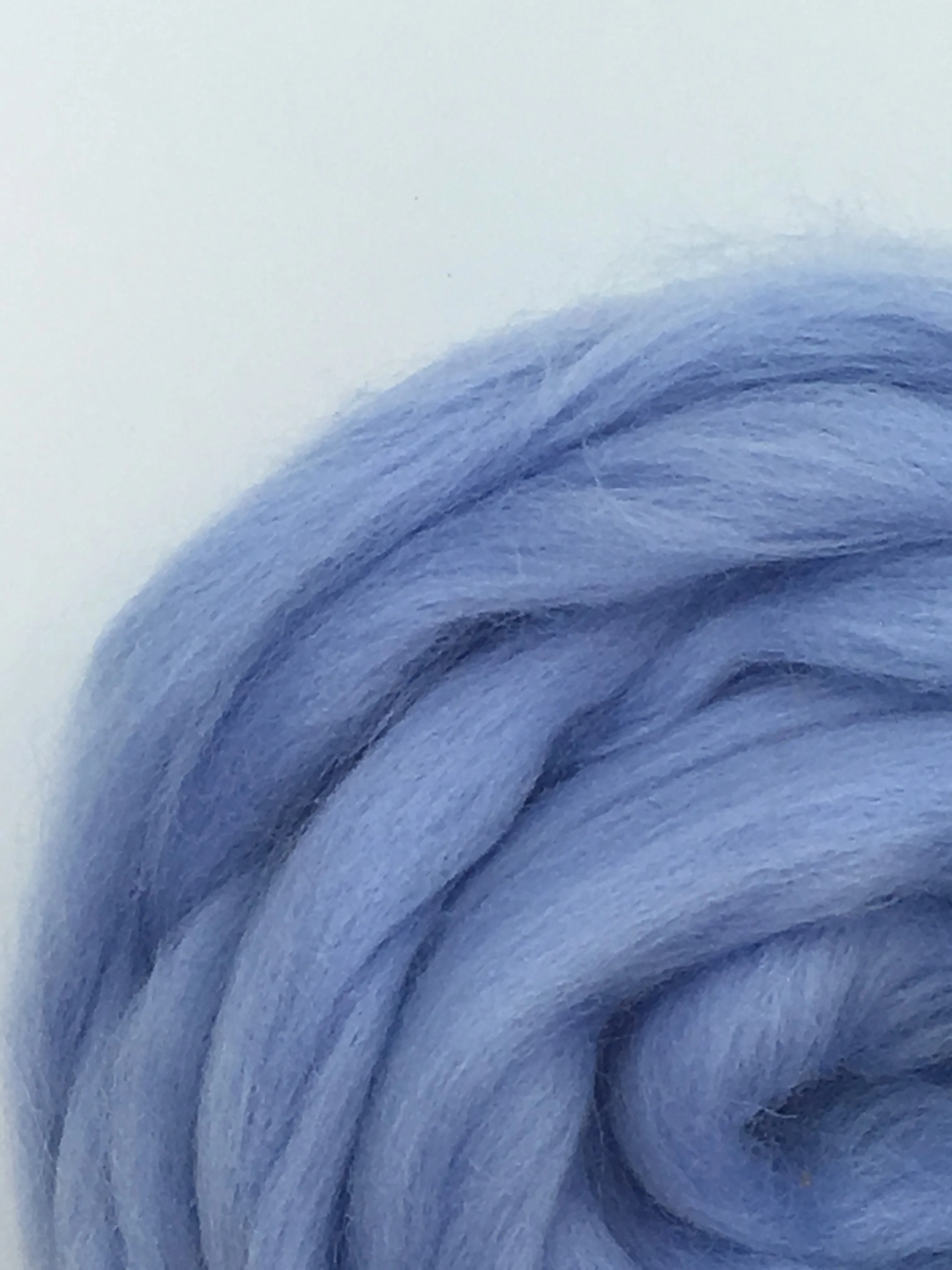 Luxurious Baby Blue Wool Roving