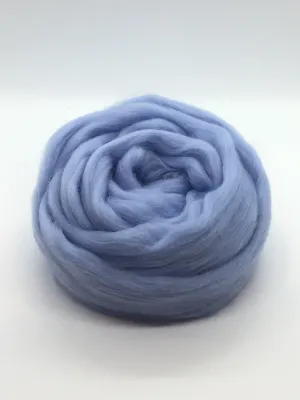 Luxurious Baby Blue Wool Roving