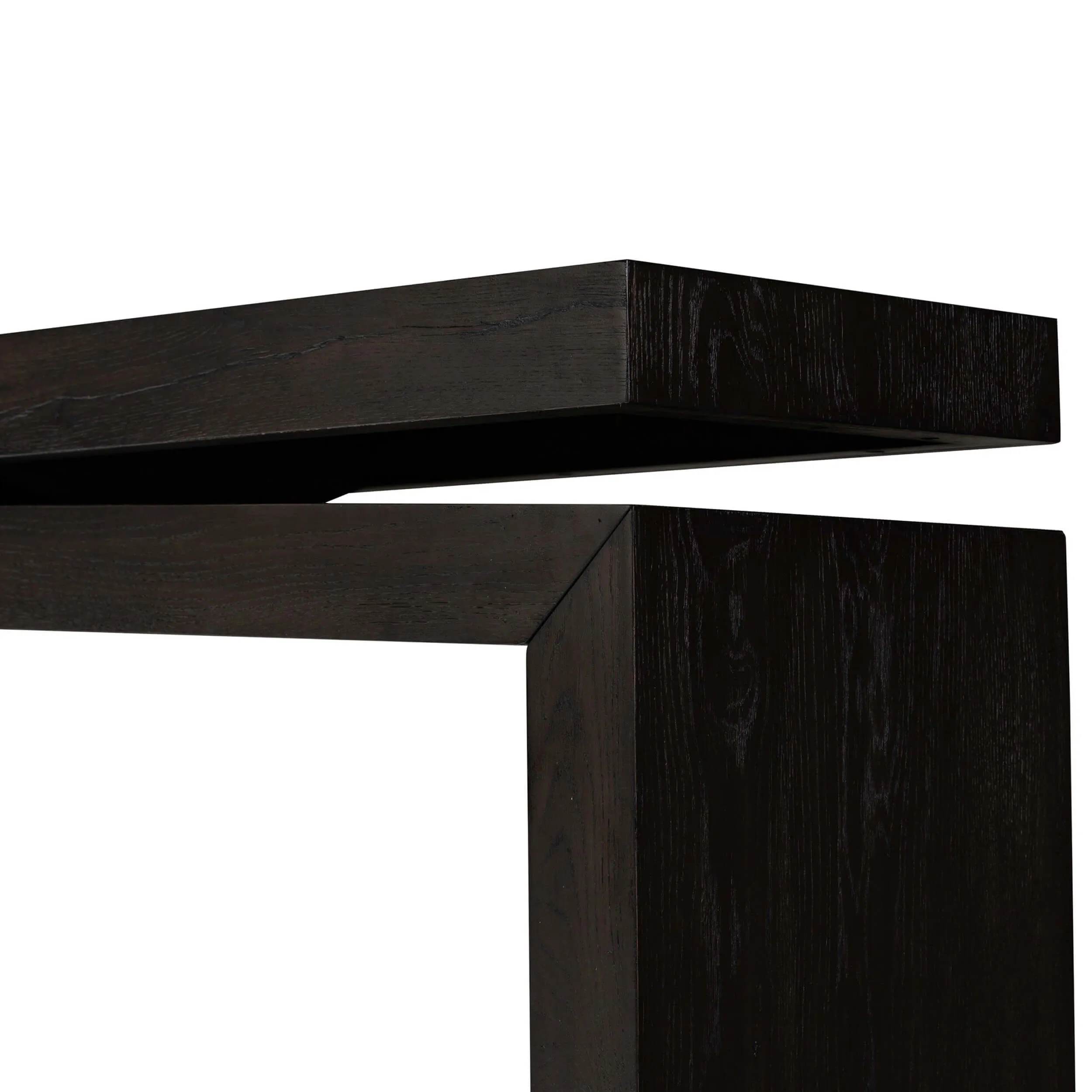 Matthes Console Table, Smoked Black