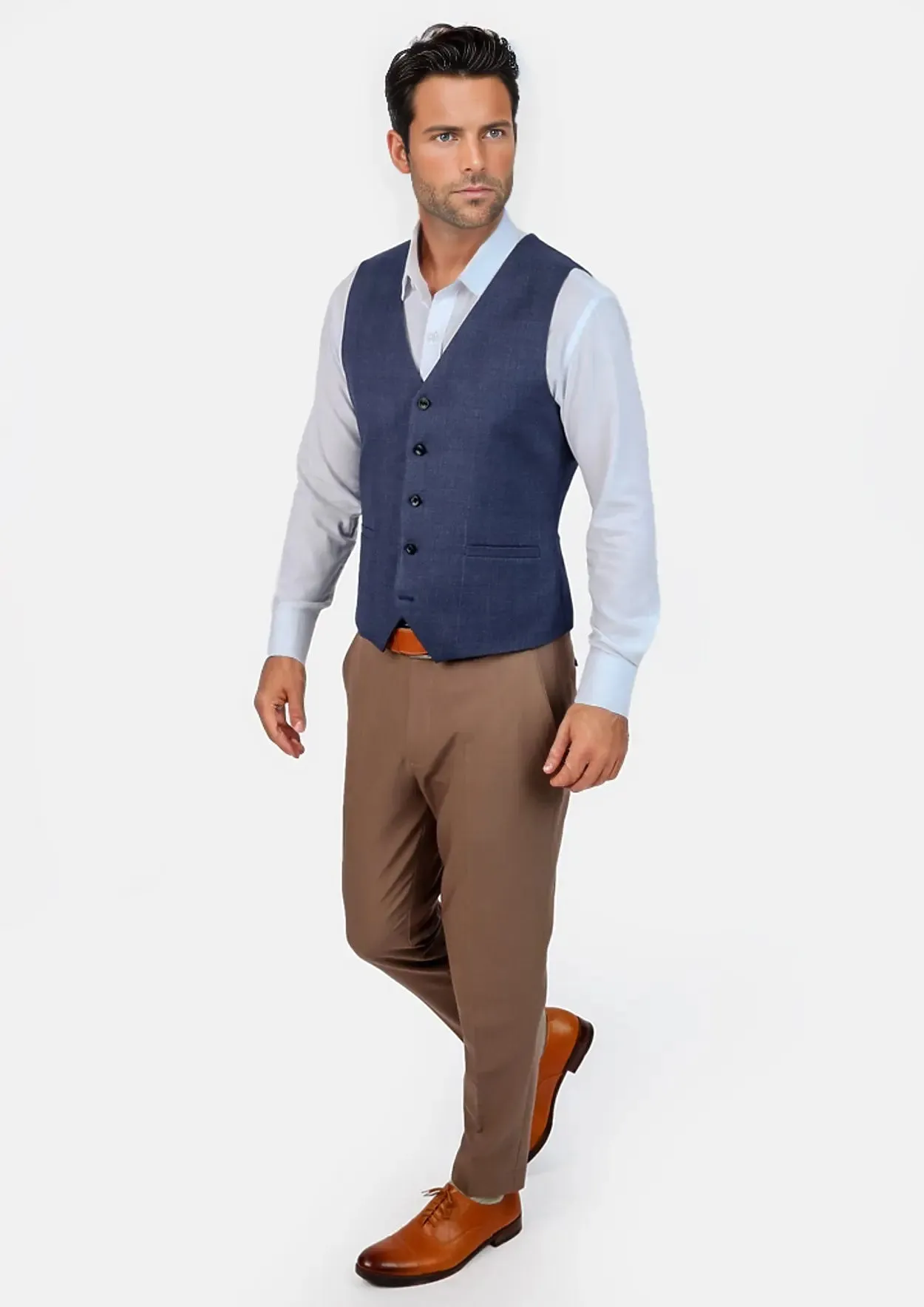 Midnight Blue Prince of Wales Vest