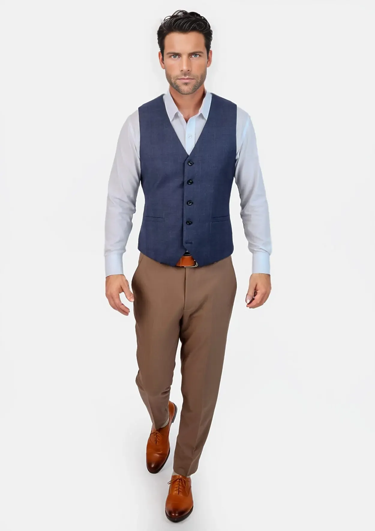 Midnight Blue Prince of Wales Vest